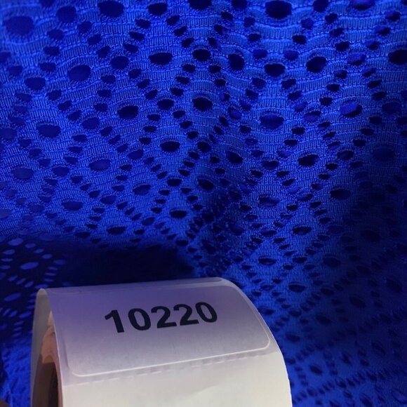 Swim Solutions Women's Bow Front Sleeveless Crochet Cobalt Blue Swim Dress Sz 12 - Picture 11 of 11